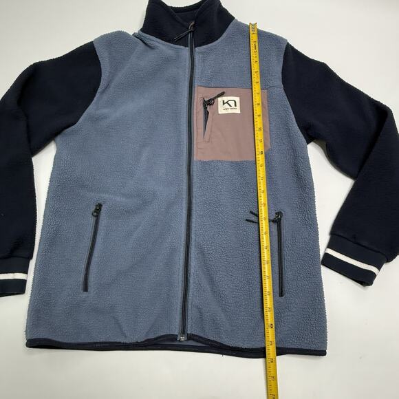 Kari Traa Rothe Midlayer Fleece Jacket Women’s Sz Medium Blue Full Zip Pockets - Picture 4 of 14